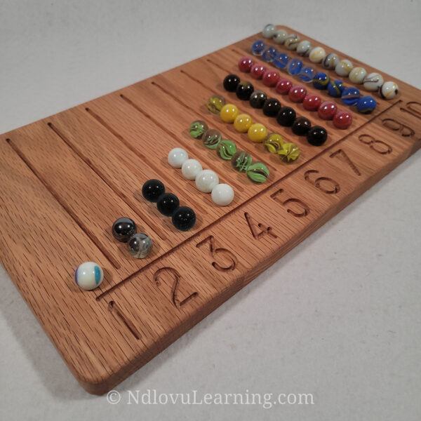Ndlovu Learning - 1-10 Counting Board - Red Oak