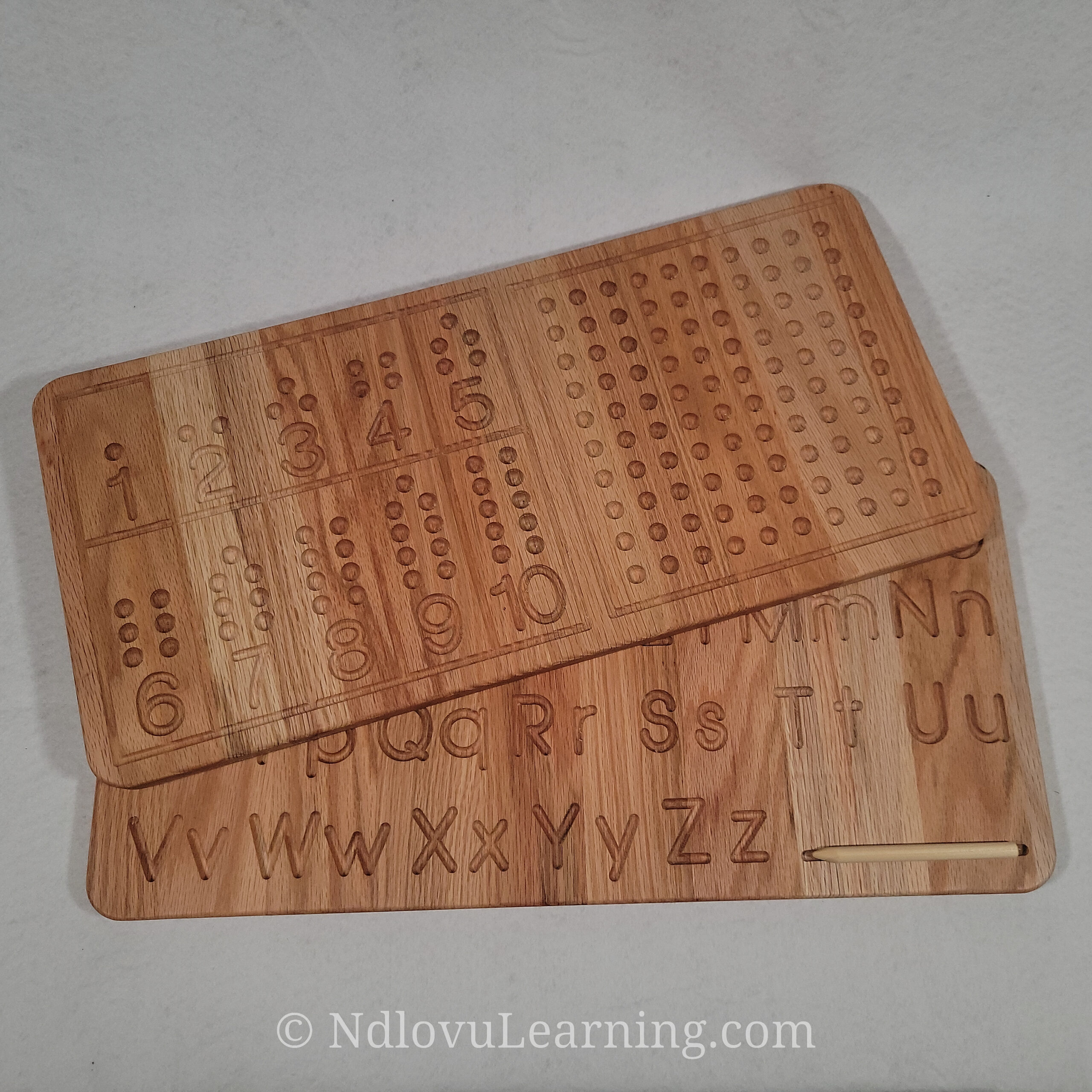 Two-Sided Tracing Board with Alphabet, Numbers, and Hundreds Board